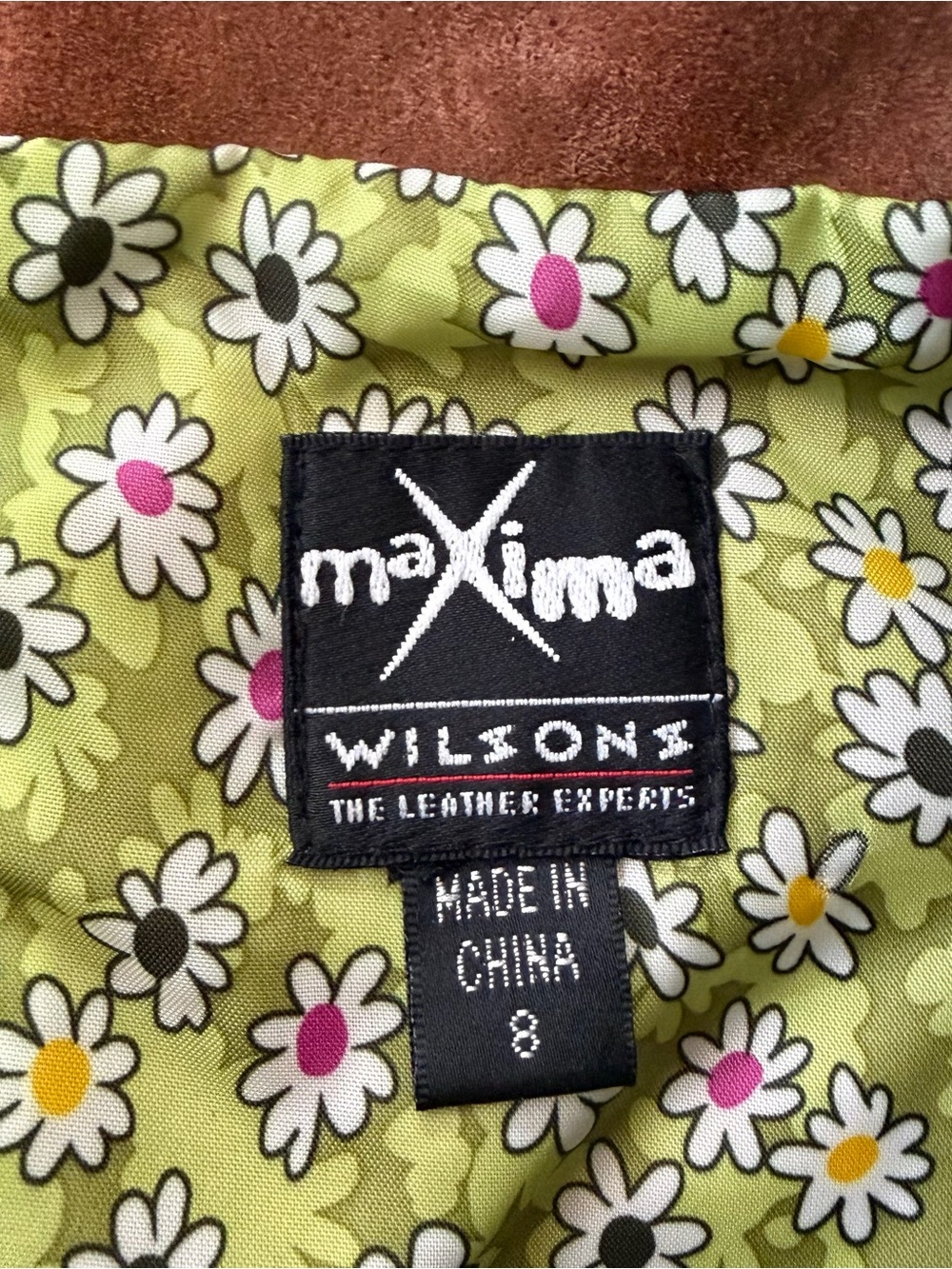 Vtg Y2K Wilson’s Brown Suede Western Jacket Lace Up Skirt Floral Lining Set L/8 - Picture 5 of 16